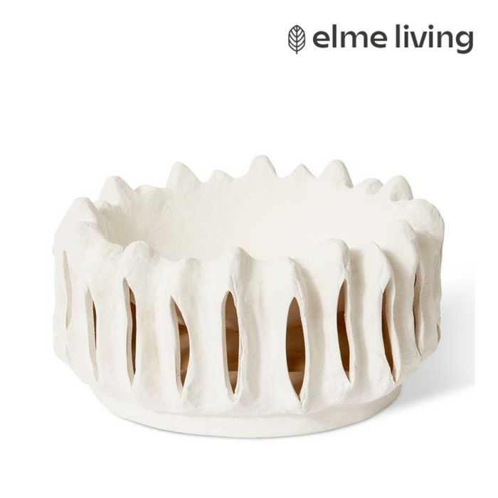 Ronis Nisha Decorative Bowl White 36x36x18cm