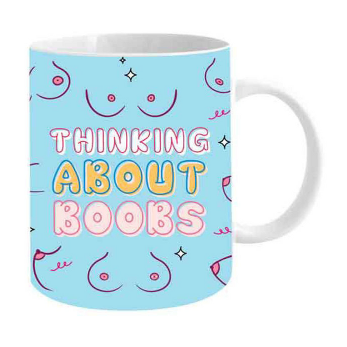 Ronis Novelty Mug Thingking About Boobs 355ml