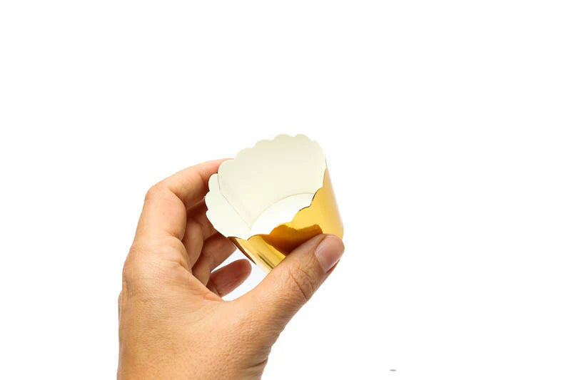 Foil Card Baking Cups Gold 25pk