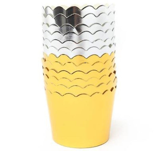 Foil Card Baking Cups Gold 25pk