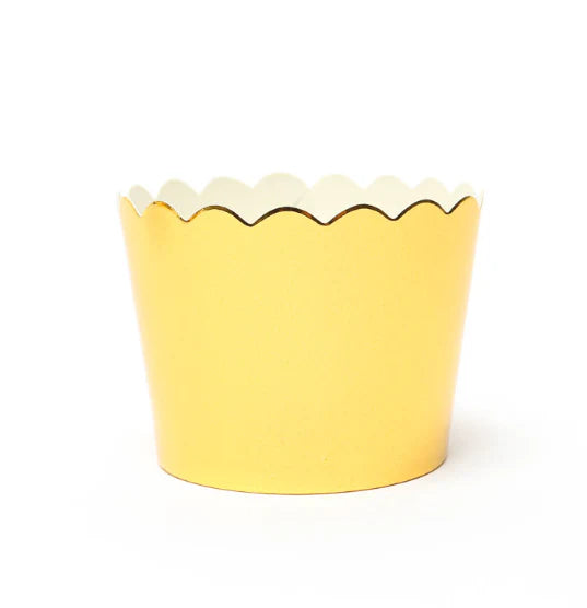 Foil Card Baking Cups Gold 25pk