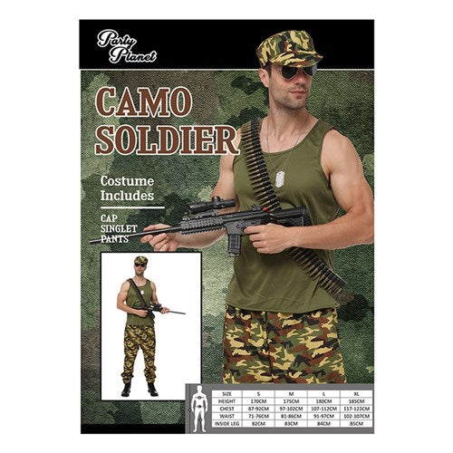 Camo Costume Soldier-L