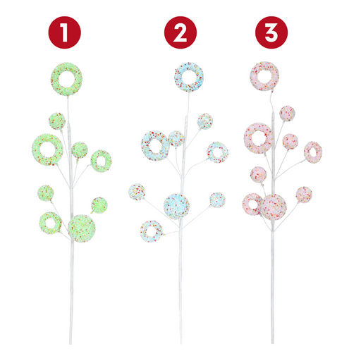 Ronis Pastel Sprinkles Donut Pick 54cm 3 Asstd