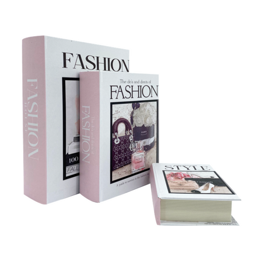 Ronis Pink Fashion Set of 3 Book Boxes