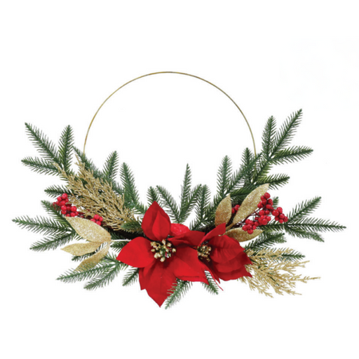 Ronis Poinsettia Wire Wreath 40cm