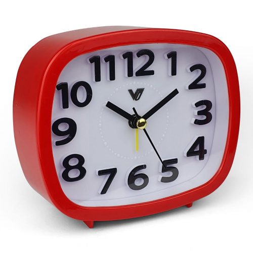 Ronis Rectangle 3D Number Alarm Table Clock With Light 12x10x4cm 4 Asstd