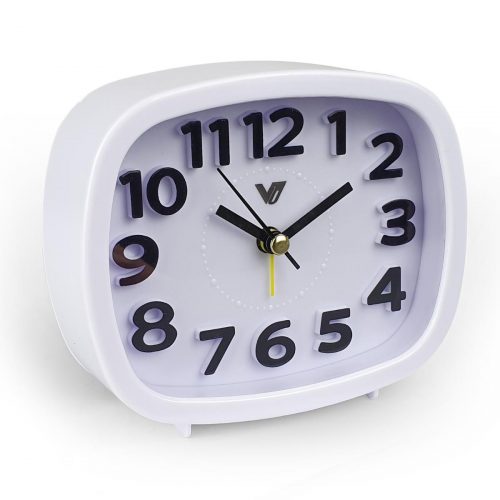 Ronis Rectangle 3D Number Alarm Table Clock With Light 12x10x4cm 4 Asstd