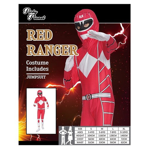 Ronis Red Ranger Costume XLarge