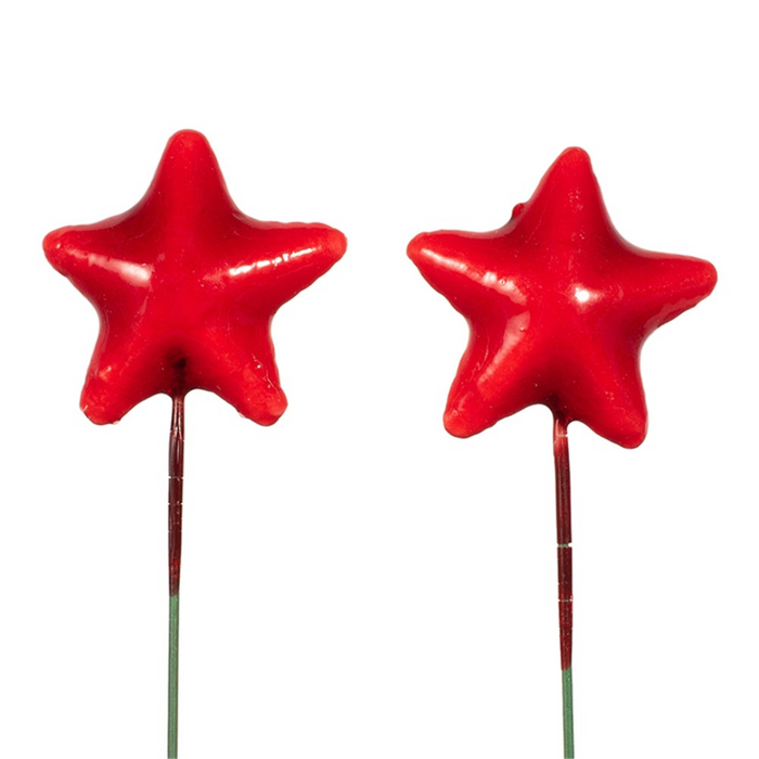 Red Stars 9.5Cm 9Pk