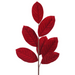 Ronis Red Velour Leaf Stem 75cm