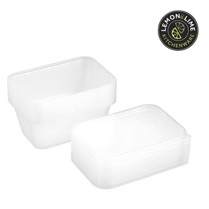 Ronis Reusable Food Container Rectangle 300ml 10pk