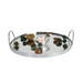 Ronis Round Mirrored Tray with Handles 25cm