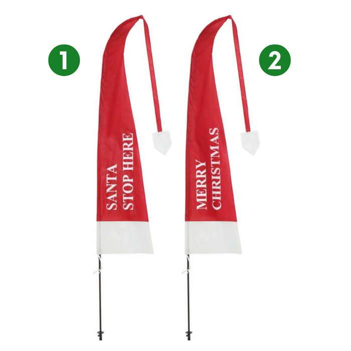 Ronis Santa Hat Flag Printed 375cm 2 Asstd