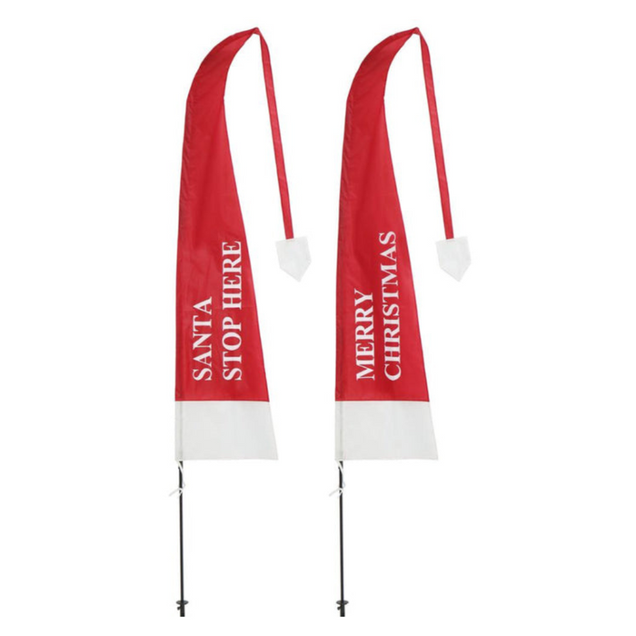 Ronis Santa Hat Flag Printed 375cm 2 Asstd