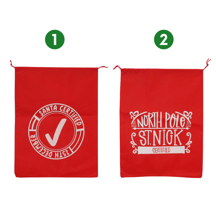 Ronis Santa Sack Non-Woven Printed 2 Asstd