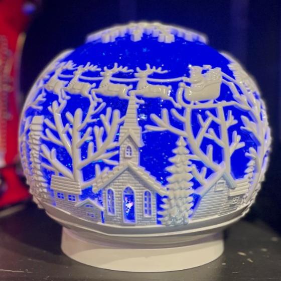 Christmas LED Waterball White Church