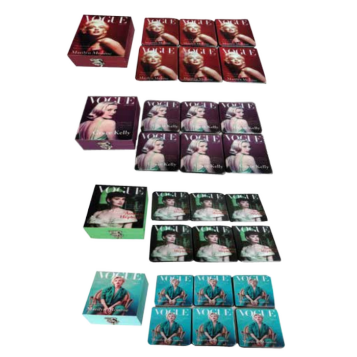 Ronis Showgirls Coaster 12x12x5cm Set of 6 4 Asstd