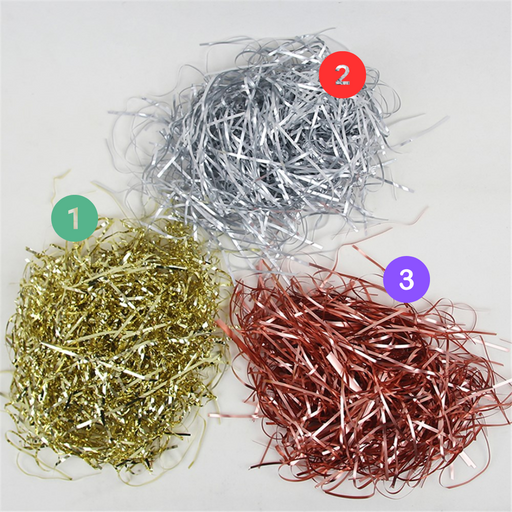 Shredded Foil 40G Rose Silver Gold 3 Asstd