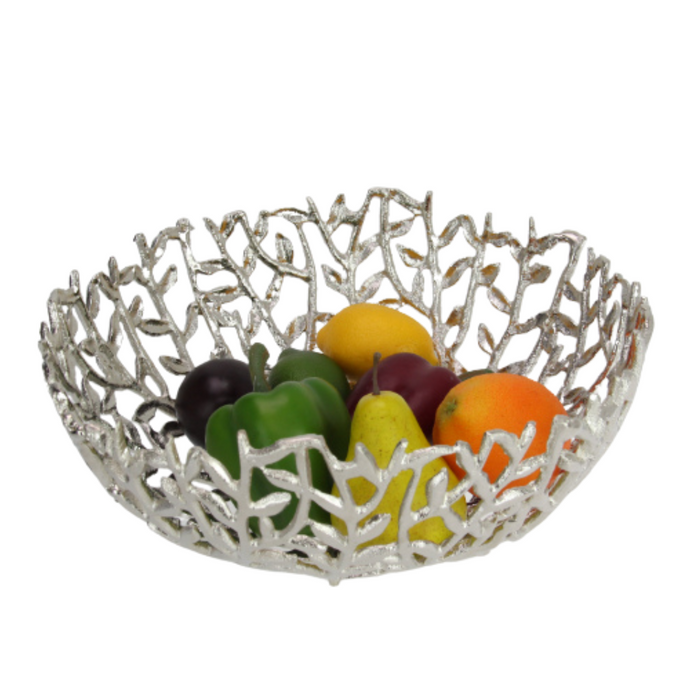 Ronis Silver Coral Decor Bowl 34cm