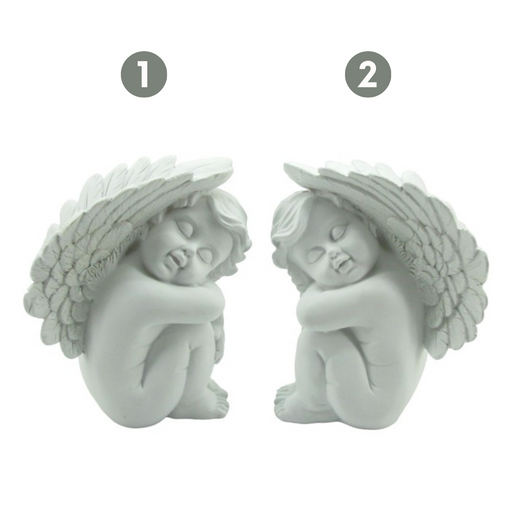 Ronis Sitting Angel With Wings Up 19cm 2 Asstd