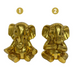 Ronis Sitting Gold Ganesh 10cm 2 Asstd
