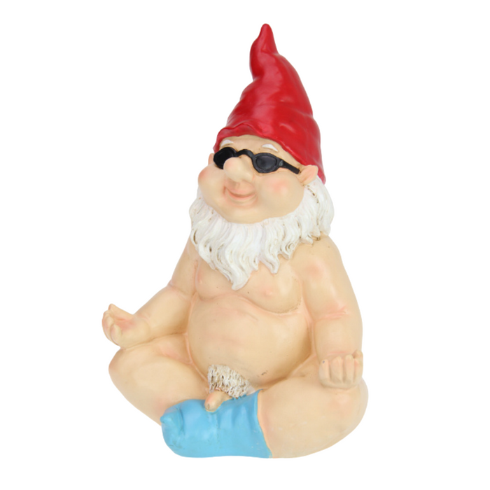 Ronis Sitting Naked Yoga Gnome Man 29cm 2 Asstd