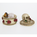 Ronis Skull On Box With Roses 8cm