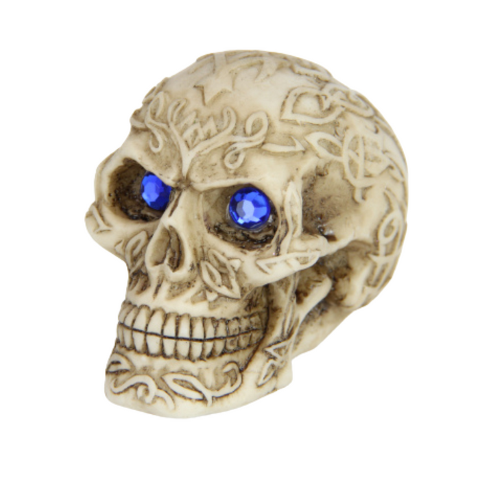 7CM SKULL WITH RED/GREEN/BLUE EYES 3 ASS