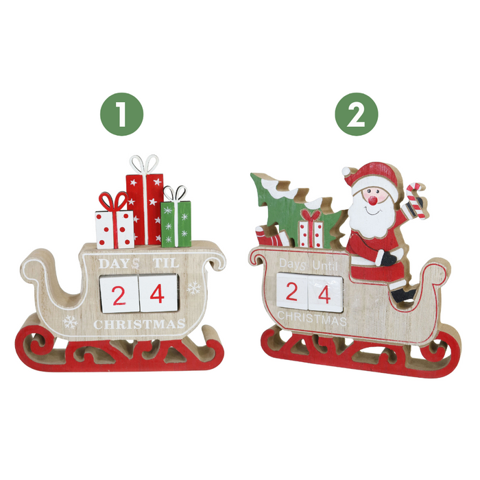 Ronis Sleigh Count Down Deco 2 Asstd