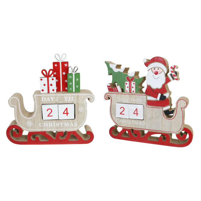 Ronis Sleigh Count Down Deco 2 Asstd