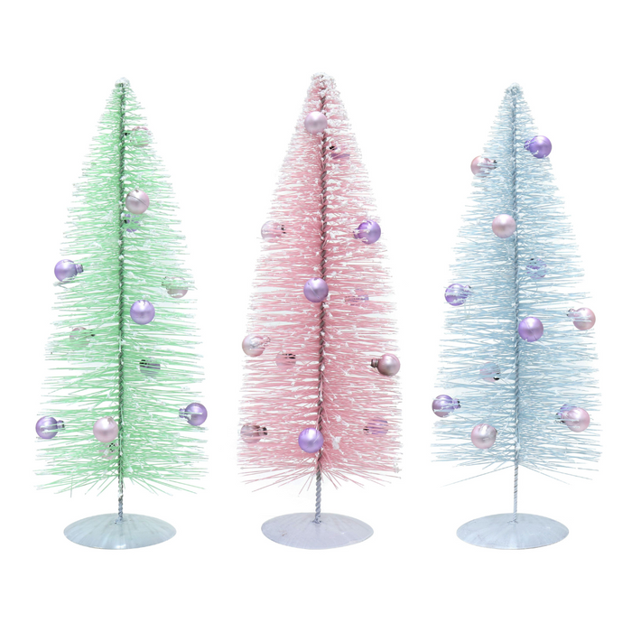 Ronis Snowy Pastel Tree Pearls 3 Asstd