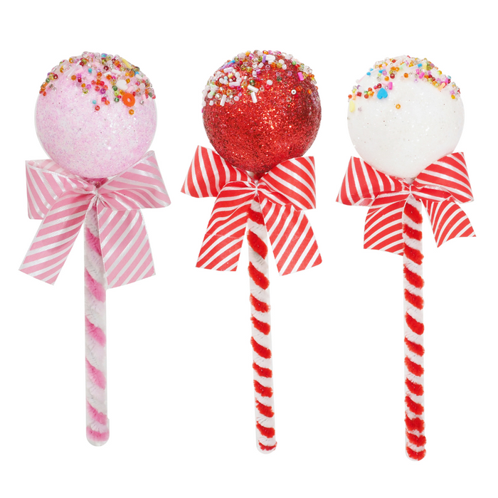 Ronis Sprinkles Candycane Lollipop 3 Asstd