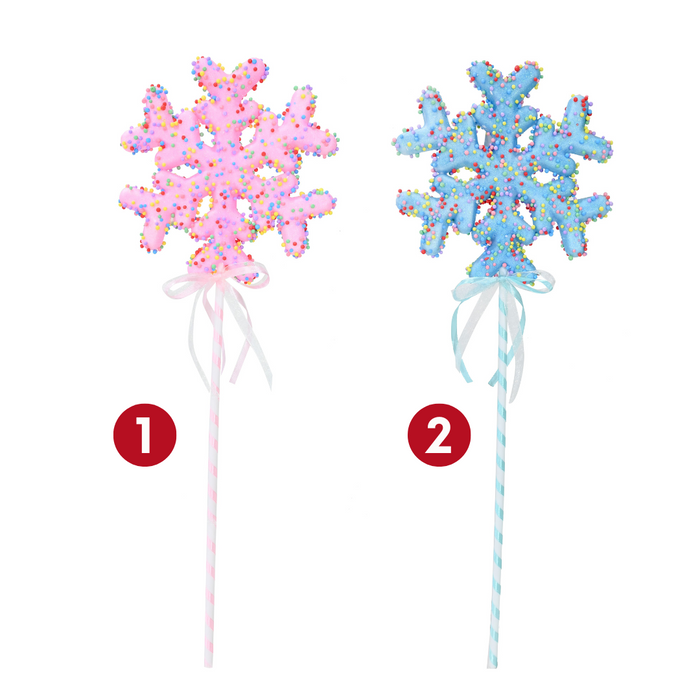 Ronis Sprinkles Snowflake Pick 56cm 2 Asstd