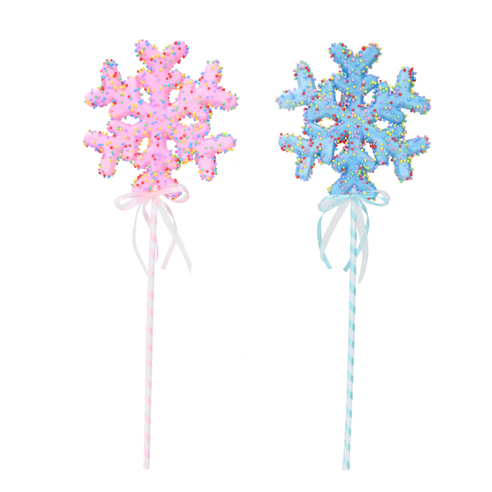 Ronis Sprinkles Snowflake Pick 56cm 2 Asstd