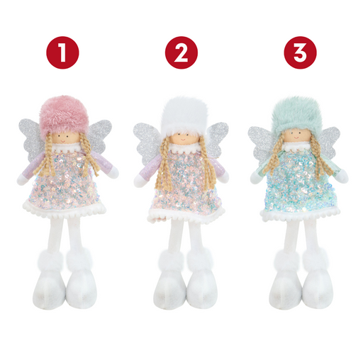 Ronis Standing Pastel Sequins Fairy 27cm 3 Asstd