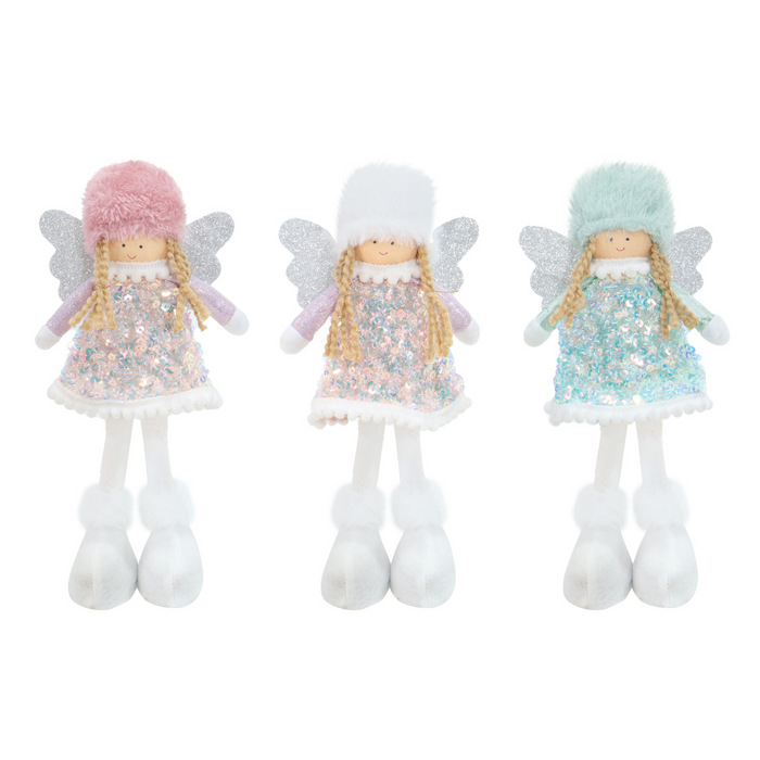 Ronis Standing Pastel Sequins Fairy 27cm 3 Asstd