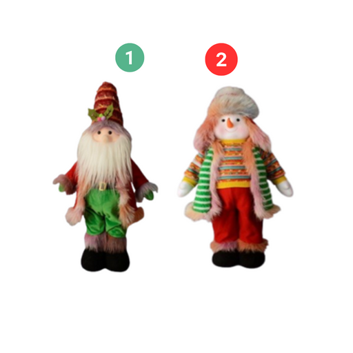 Ronis Standing Santa And Mrs Santa 70x26x17cm 2 Asstd