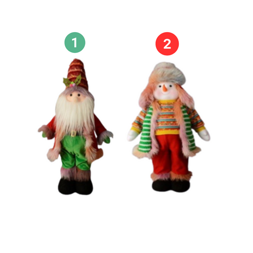 Ronis Standing Santa Claus And Mrs Claus 32x17x9cm