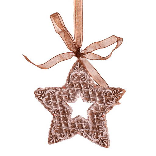 Ronis Star Cookie Polyresin Tree Ornament 7.5x1.5x8cm