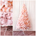 Christmas Tree Pink Flocking 210cm / 500 Warm White Light 1066T