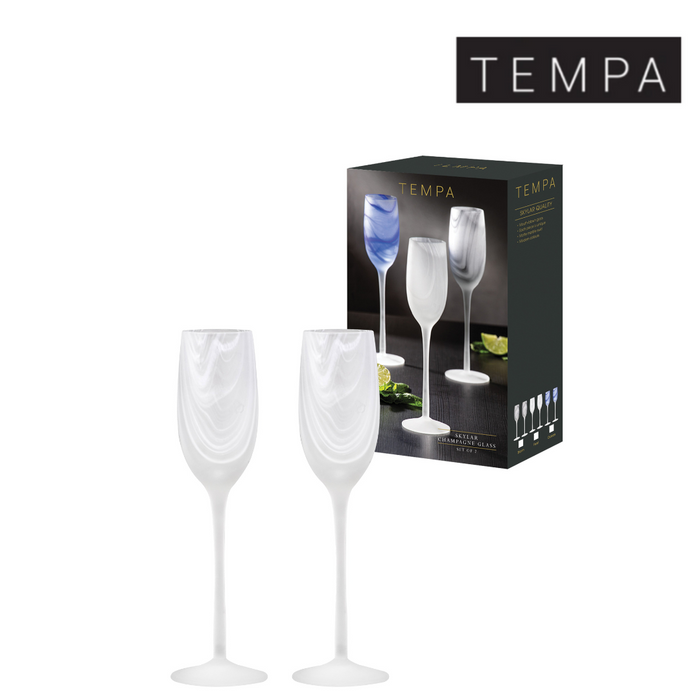 Ronis Tempa Skylar Champagne Glass Frost 2pk