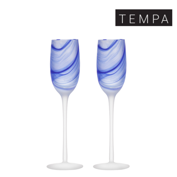 Ronis Tempa Skylar Champagne Glass Ocean 2pk