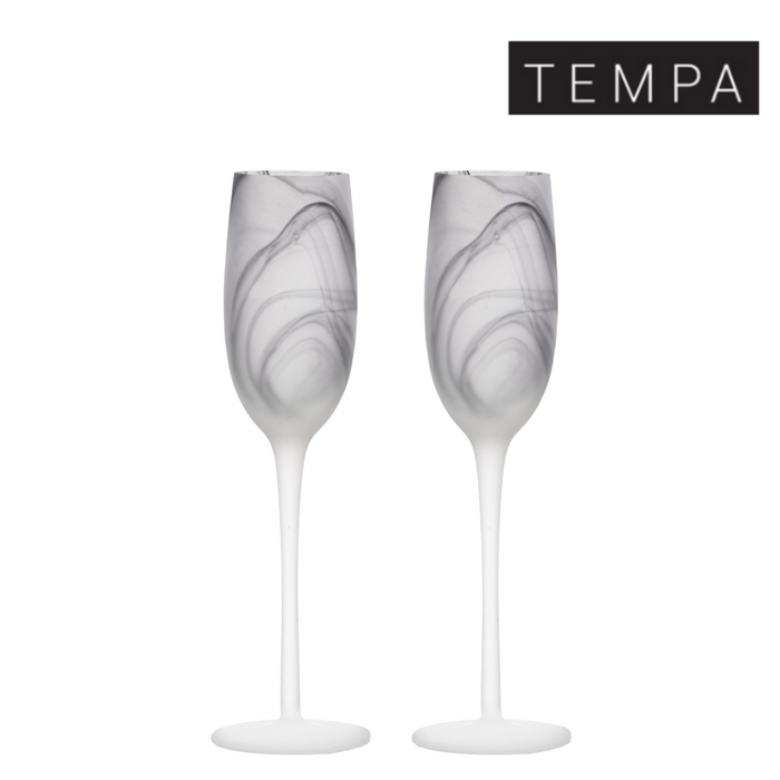 Ronis Tempa Skylar Champagne Glass Storm 2pk