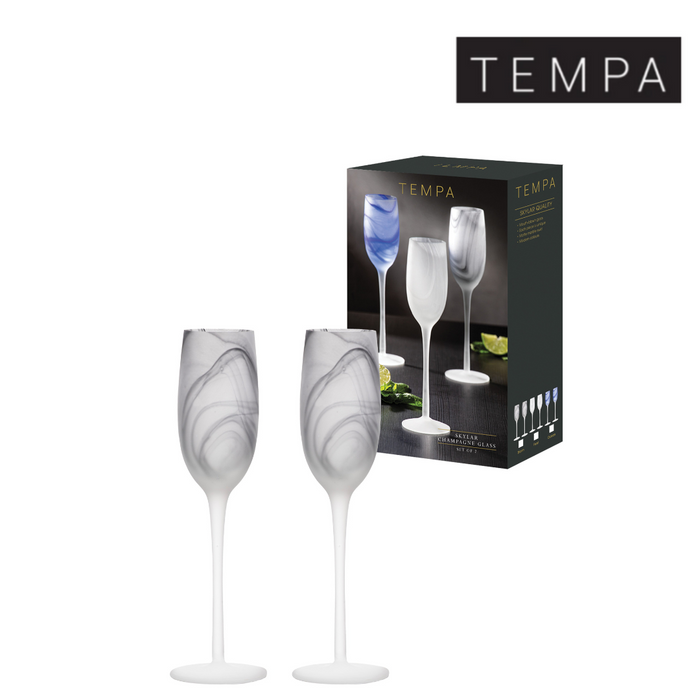 Ronis Tempa Skylar Champagne Glass Storm 2pk