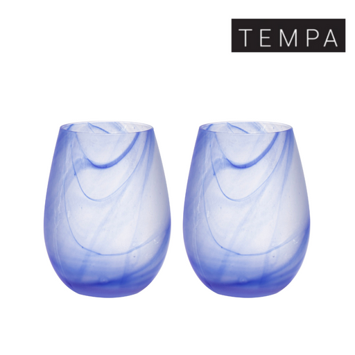 Ronis Tempa Skylar Stemless Glass Ocean 2pk