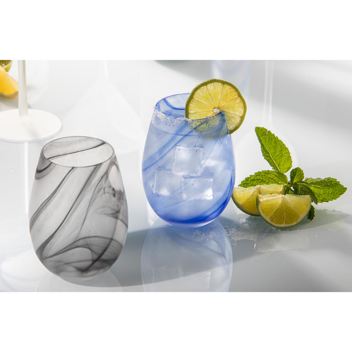 Ronis Tempa Skylar Stemless Glass Ocean 2pk