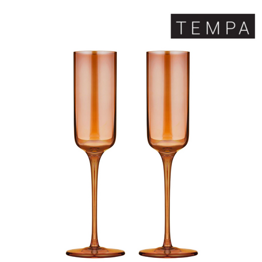 Ronis Tempa Verity Amber Champagne Glass 2pk