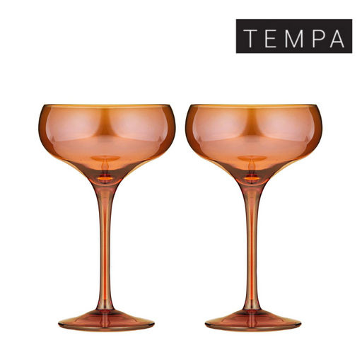 Ronis Tempa Verity Amber Coupe Glass 2pk