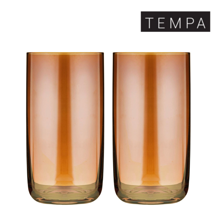 Ronis Tempa Verity Amber Highball Tumbler 2pk