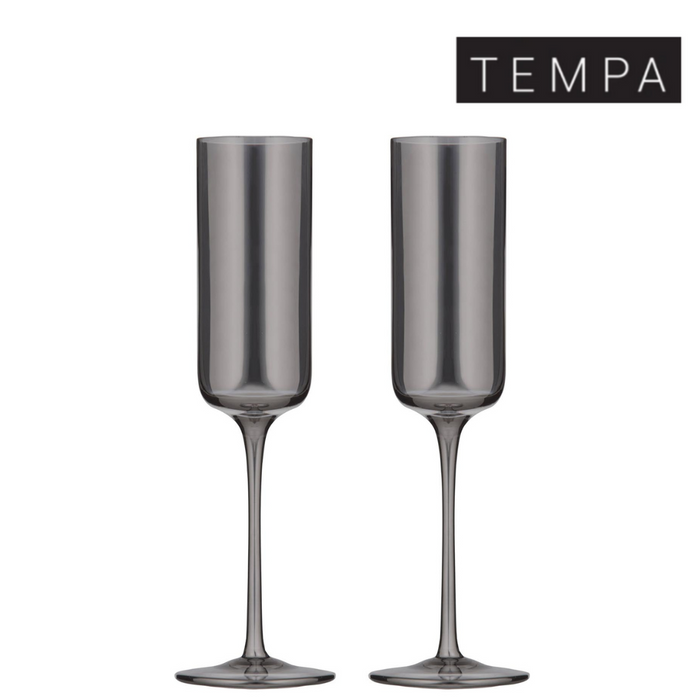 Ronis Tempa Verity Smoke Champagne Glass 2pk